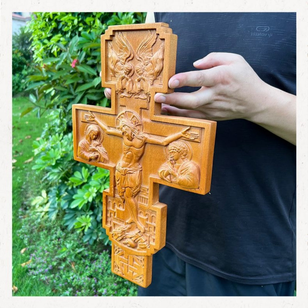 Wooden Cross Crucifix  for Office Home wall and small Altar