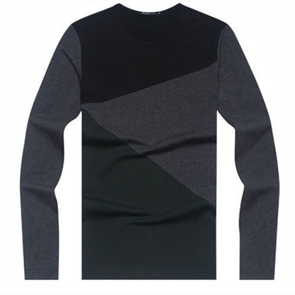 Spliced spandex long sleeve t-shirt