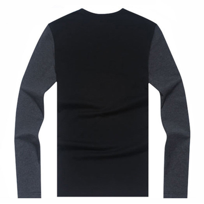 Spliced spandex long sleeve t-shirt