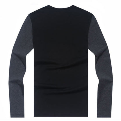 Spliced spandex long sleeve t-shirt