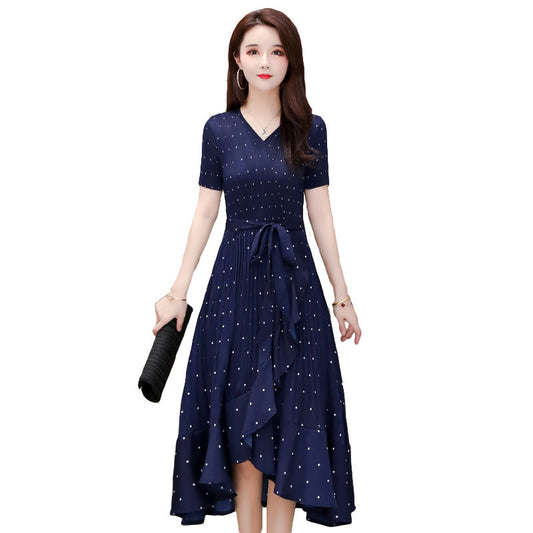 Poldian chiffon dress women"s summer new style lady"s broad lady"s thin and  skirt