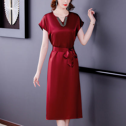 Noble Lady Silk Acetate Satin Dress for Spring and Summer or all Formal Occasions