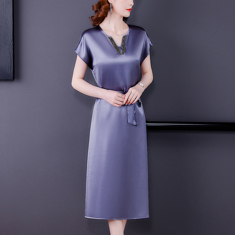 Noble Lady Silk Acetate Satin Dress for Spring and Summer or all Formal Occasions