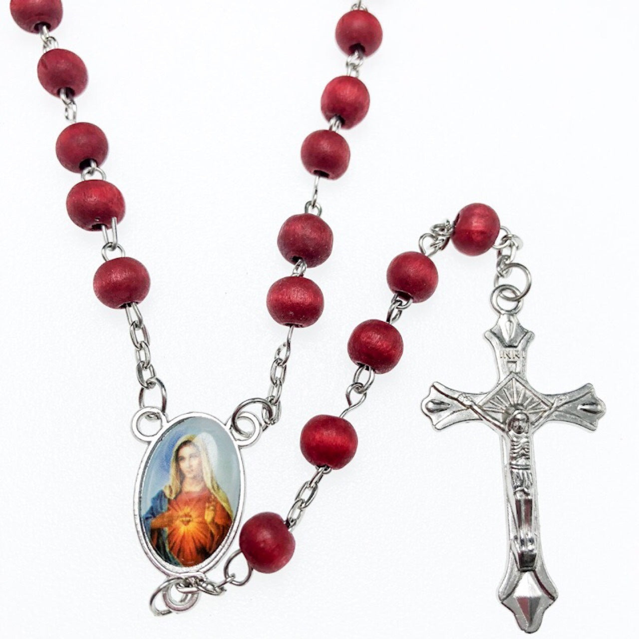 Catholic crochet rosary necklace