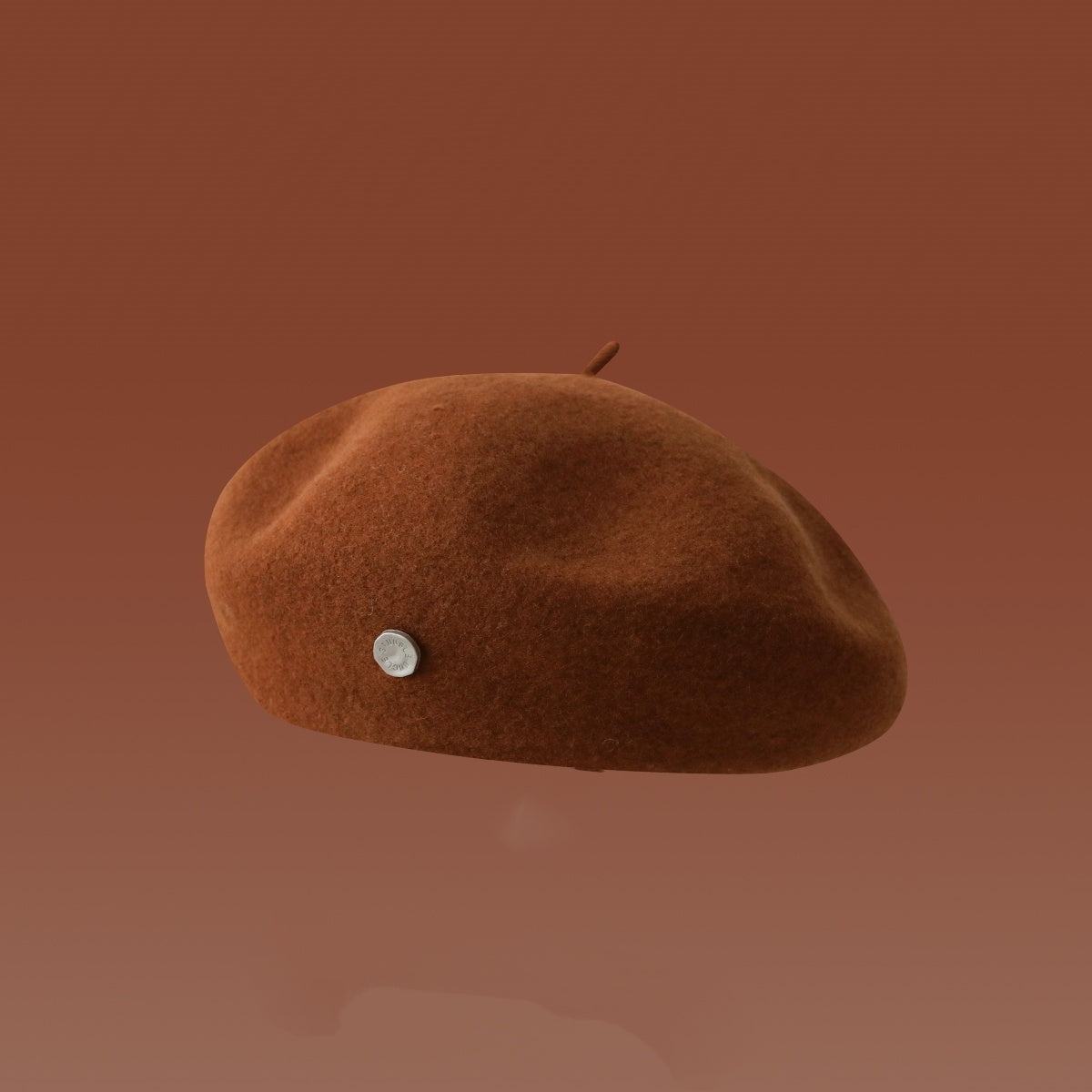 Dirty Orange Wool Beret Girls Autumn And Winter