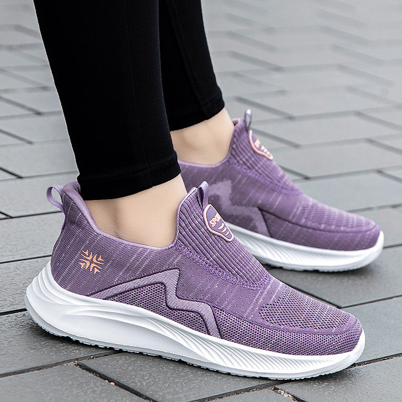 Middle-aged And Elderly Walking Shoes Soft Bottom Widened Mesh Surface Breathable Shoes