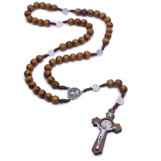 Catholic Rosary handmade with wooden beads