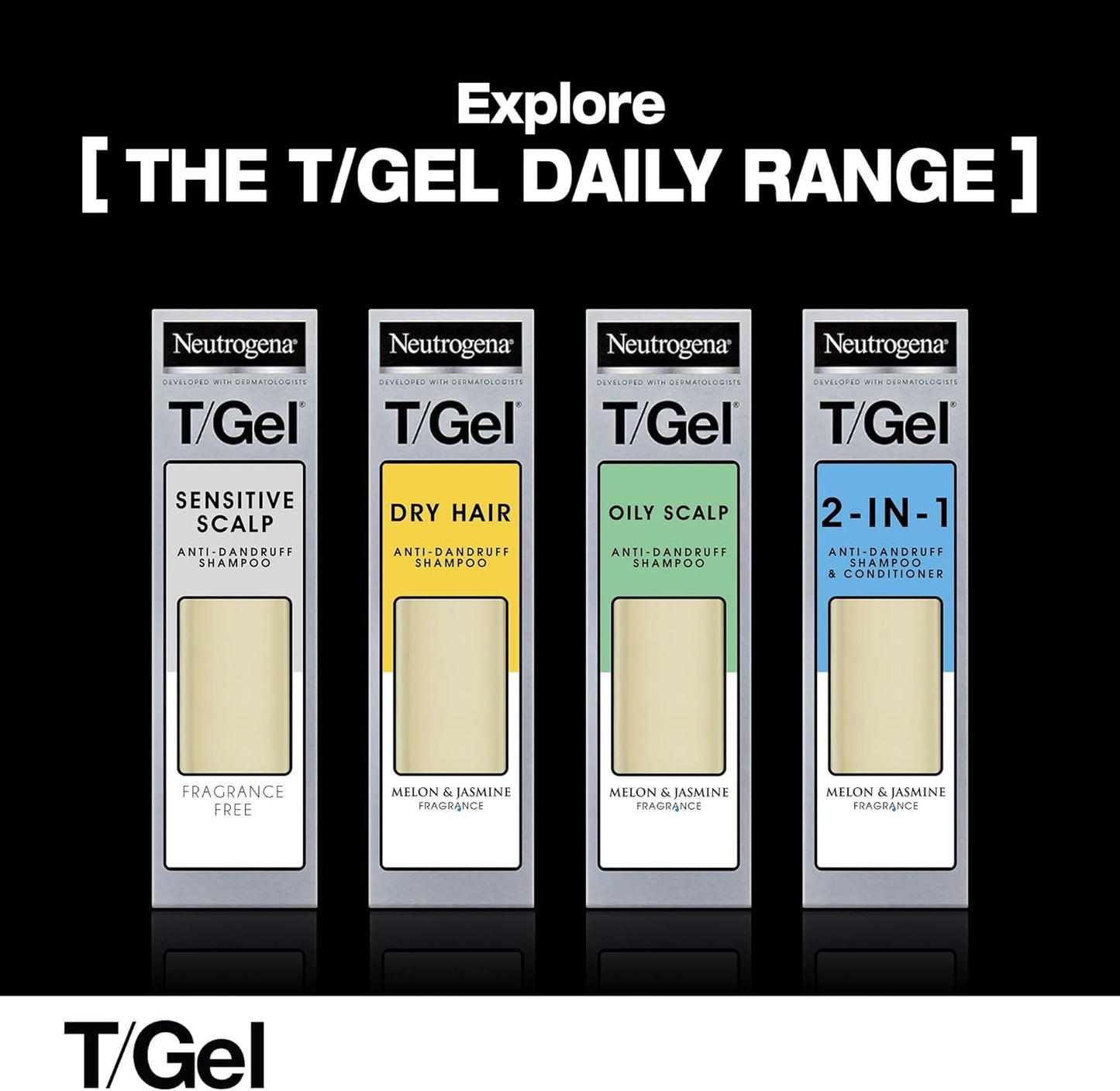 T/Gel 2 in 1 Anti-Dandruff Shampoo and Conditioner (1X 250Ml), Shampoo and Conditioner to Help Fight Dandruff from First Wash, Haircare for Soft and Shiny Healthy-Looking Hair and Scalp