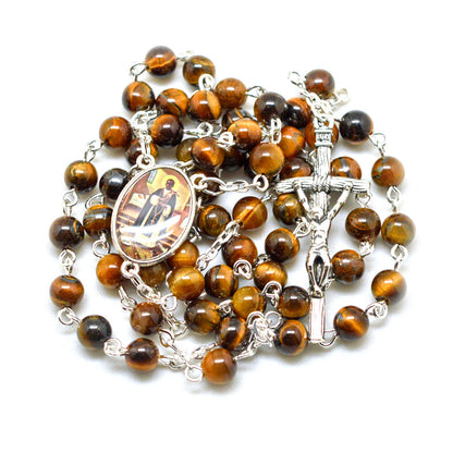 Rosary with tiger's eye beads