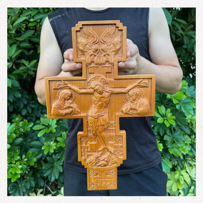 Wooden Cross Crucifix  for Office Home wall and small Altar