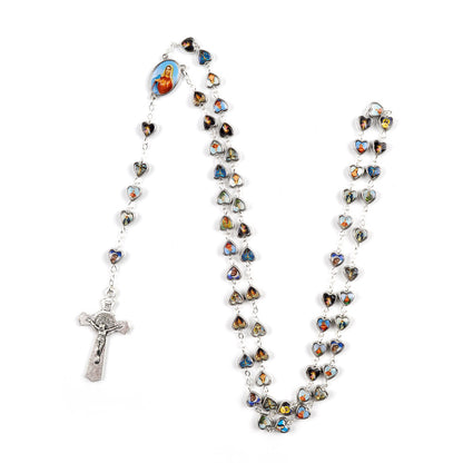 Mixed Religion Sticker Character Alloy Rosary Necklace