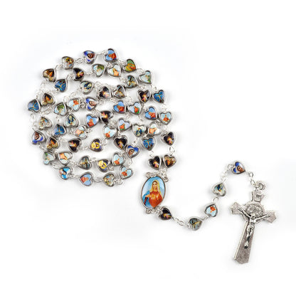 Mixed Religion Sticker Character Alloy Rosary Necklace