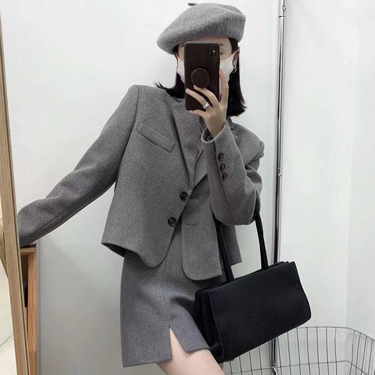 High Waist Skirt Fashion Suit Women