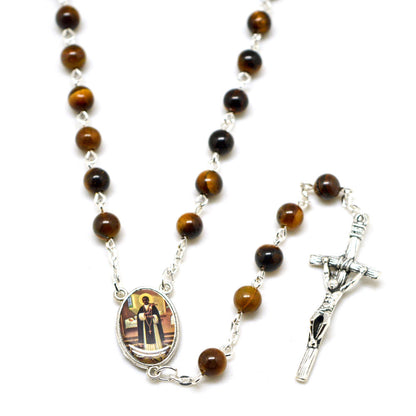 Rosary with tiger's eye beads