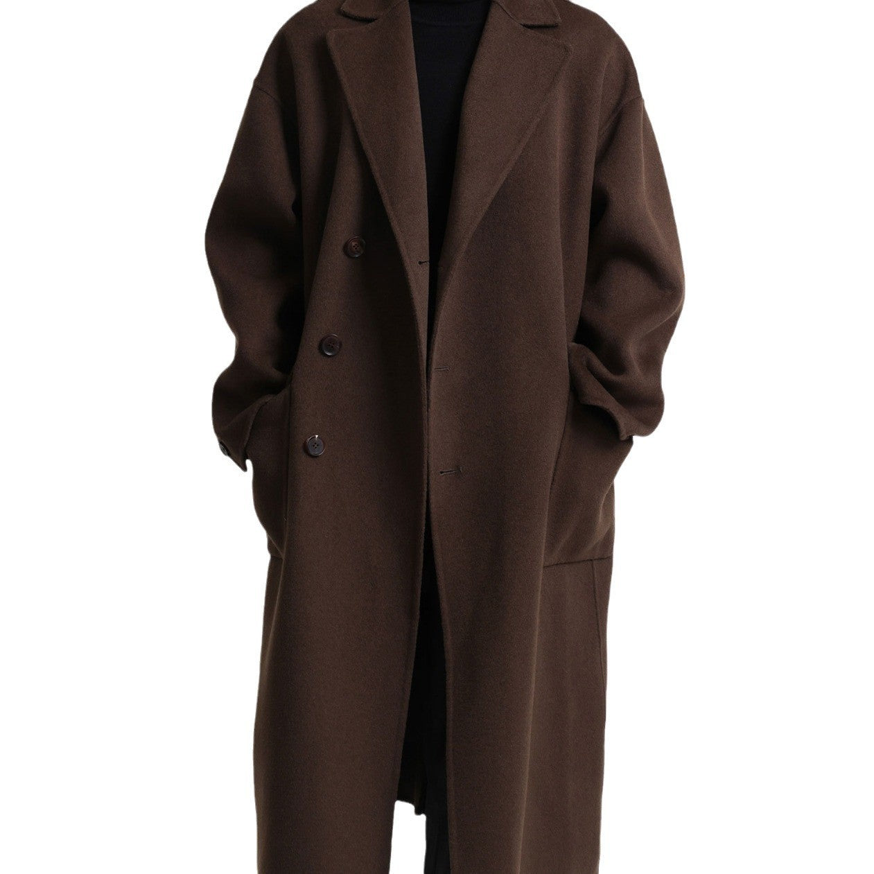 Long Double-faced Woolen Goods Wool Overcoat Men