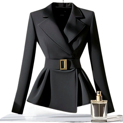 Black Suit Slim-fit Jacket Elegant Socialite Design Sense