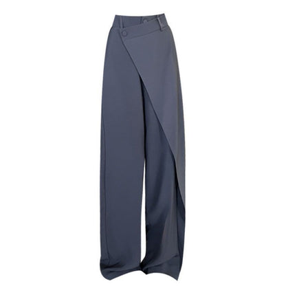 Irregular Wide-leg Pants Ins Fashion Loose Trousers Women's Clothing