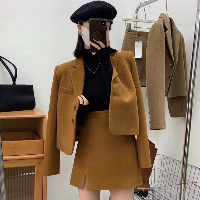 High Waist Skirt Fashion Suit Women