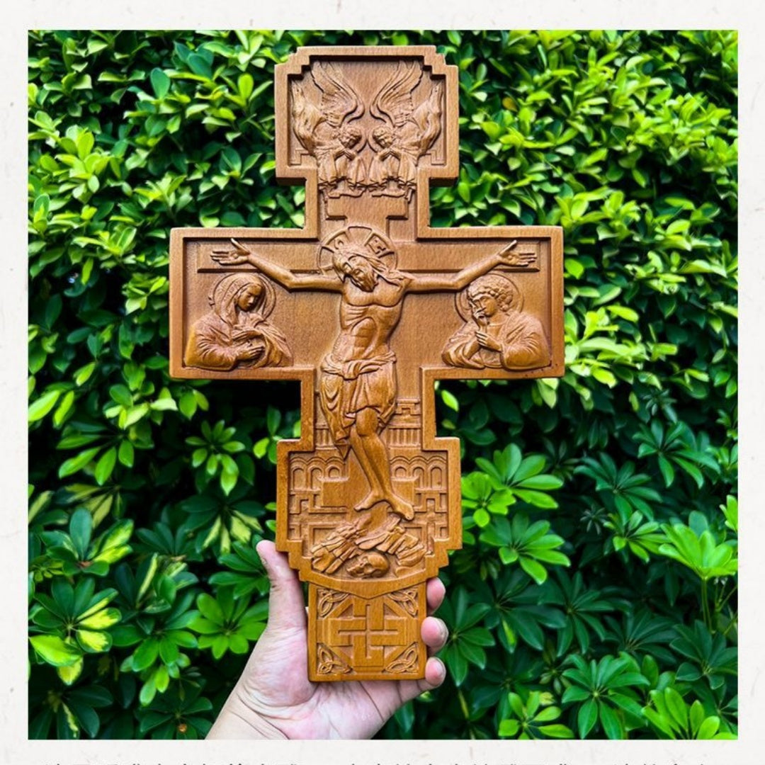 Wooden Cross Crucifix  for Office Home wall and small Altar