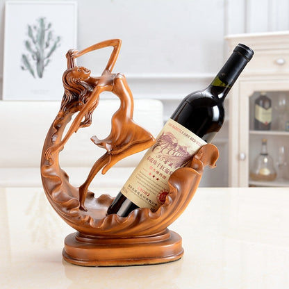 European Style Red Wine Rack Creative Home Resin Handicraft Ornaments