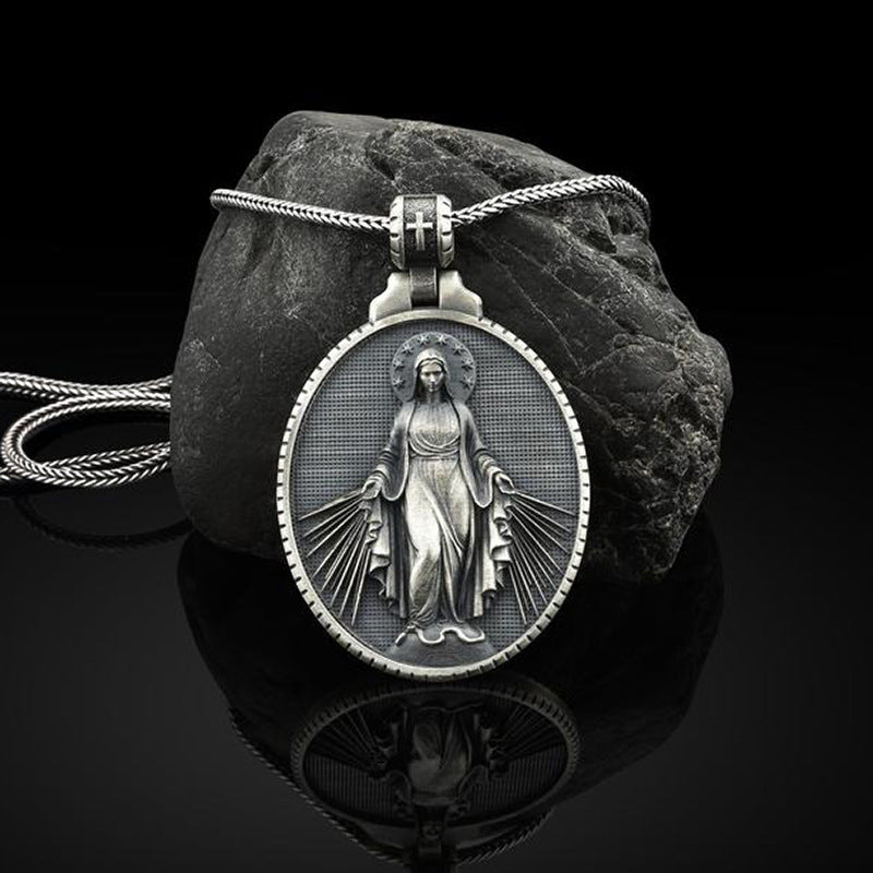 Miraculous Medal/Virgin Mary Pendant made of Stainless Steel Necklace