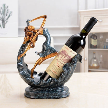 European Style Red Wine Rack Creative Home Resin Handicraft Ornaments