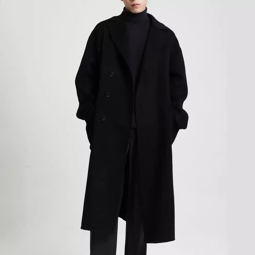 Long Double-faced Woolen Goods Wool Overcoat Men