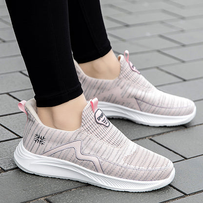 Middle-aged And Elderly Walking Shoes Soft Bottom Widened Mesh Surface Breathable Shoes